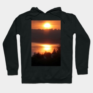 Golden Sunrise Over the Columbia River 4 Hoodie